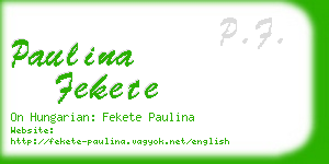 paulina fekete business card